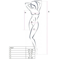 Passion - Femme Bs027 Bodystocking Style Robe Noir Taille Unique